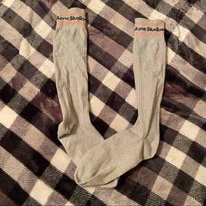 Silver Shiny Acne Studios Long Socks.